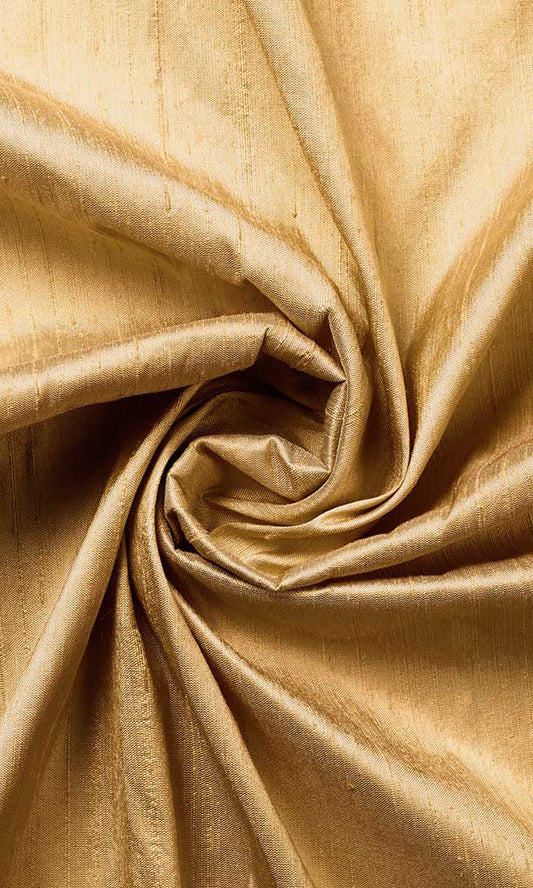 Dupioni Silk Drapery (Golden Beige/ Brown)