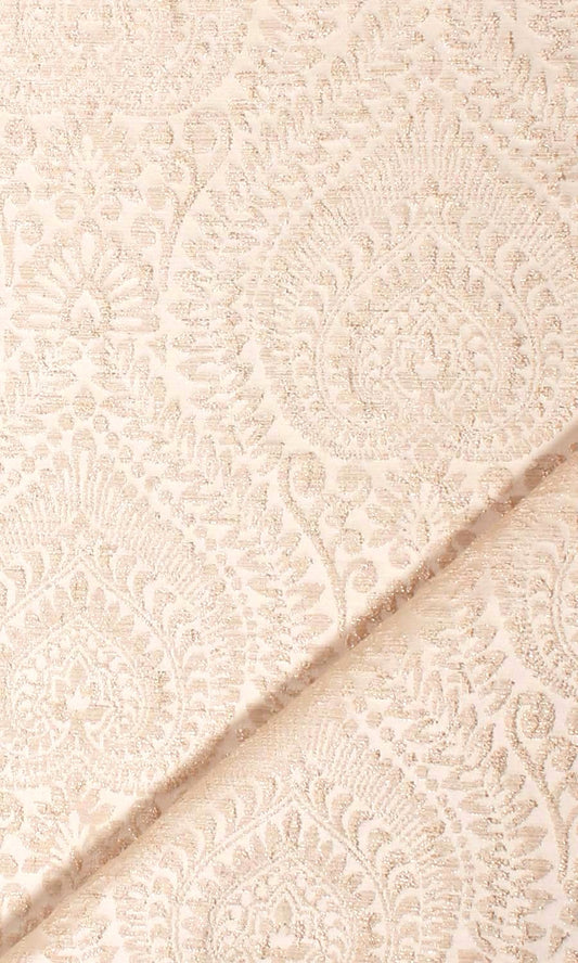 Textured Floral Roman Shades (Pale Beige)