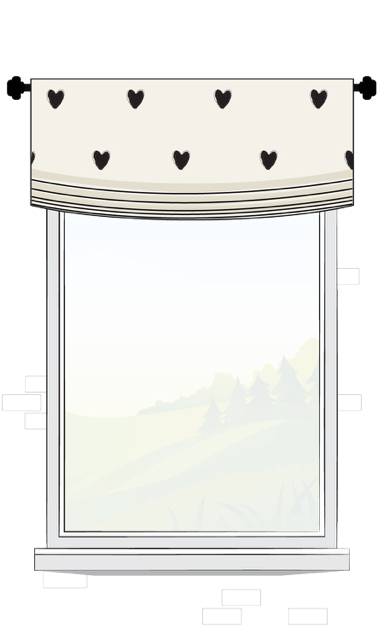 Custom faux relaxed roman shade valance