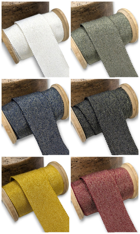 Roman shade gold metallic ribbon trim