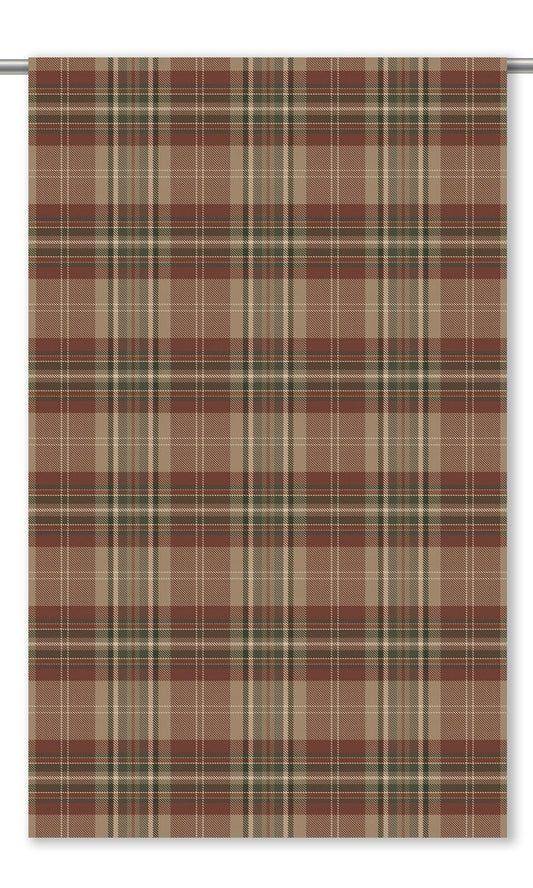 Plaid Velvet Shades (Brick Red/ Green/ Tan)