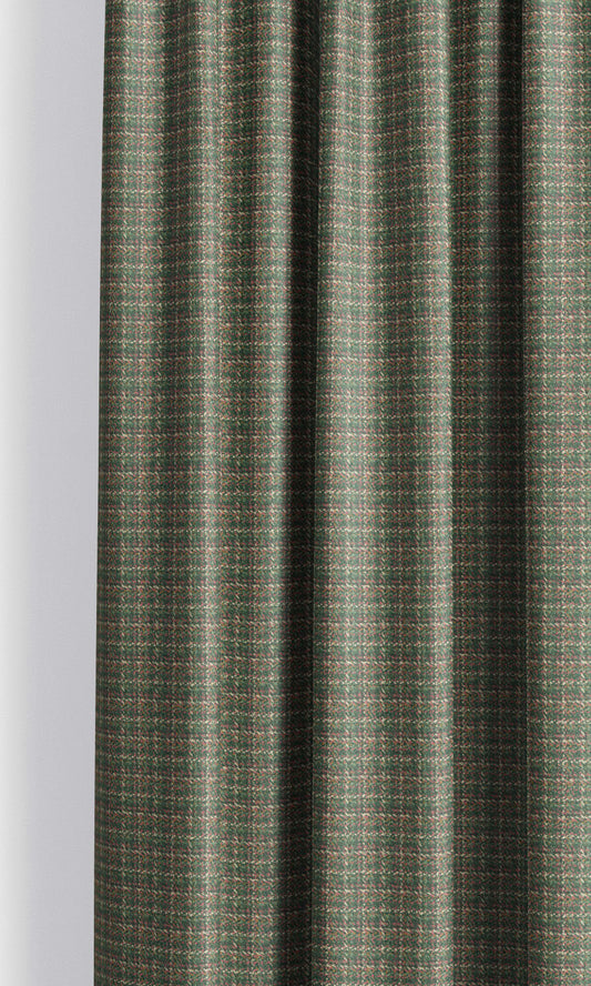 Textured Velvet Window Shades (Forest Green/ Gray)