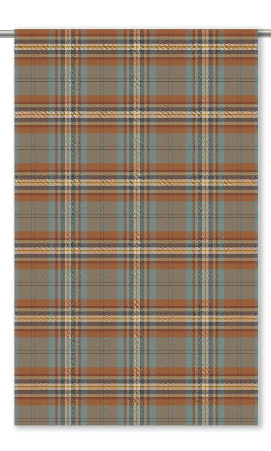 Plaid Velvet Shades (Caramel/ Duck Egg Blue/ Dark Gray)
