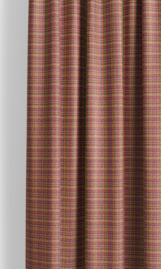 Textured Velvet Roman Shades (Crimson/ Yellow Ochre)