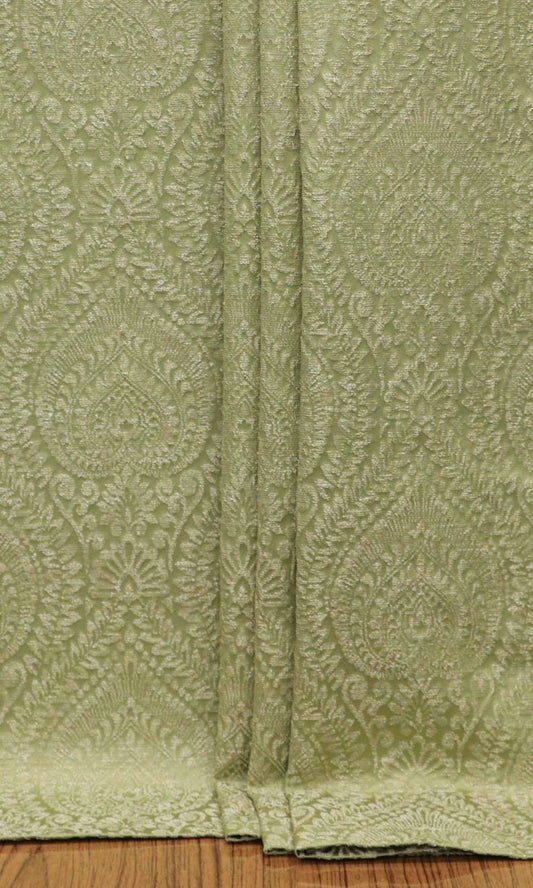 Textured Floral Roman Blinds (Green)