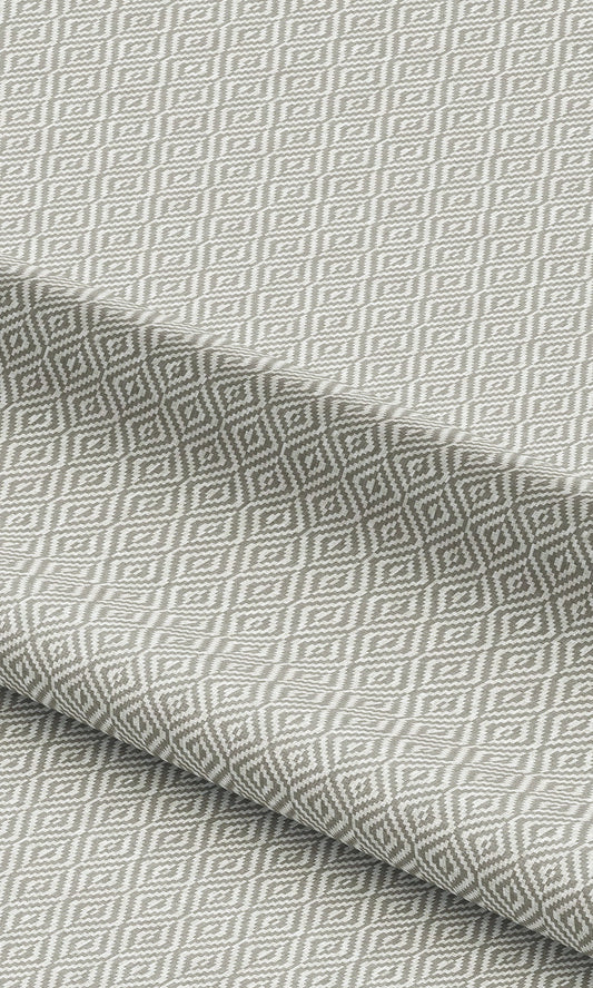 Diamond Check Roman Blinds & Window Shades (Stone Gray)