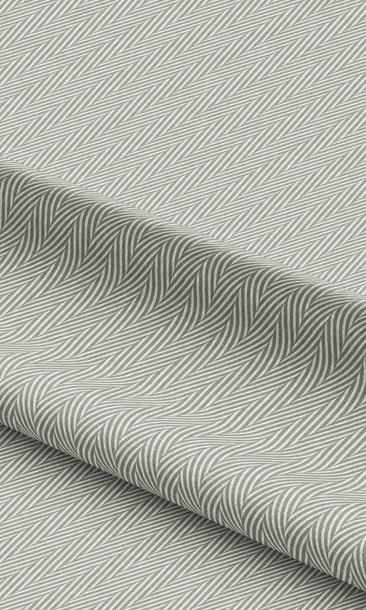 Chevron Print Curtains / Drapes / Window Drapery Panels (Stone Gray)