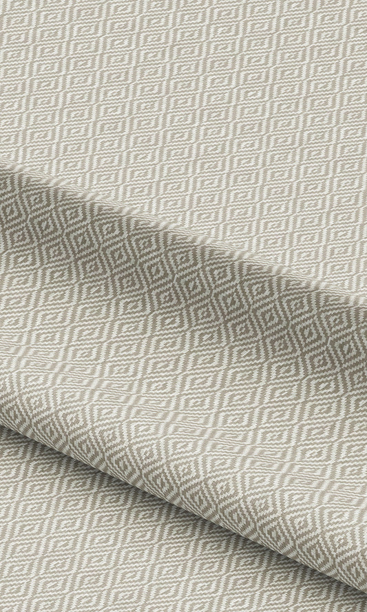 Diamond Check Roman Blinds & Window Shades (Greige)
