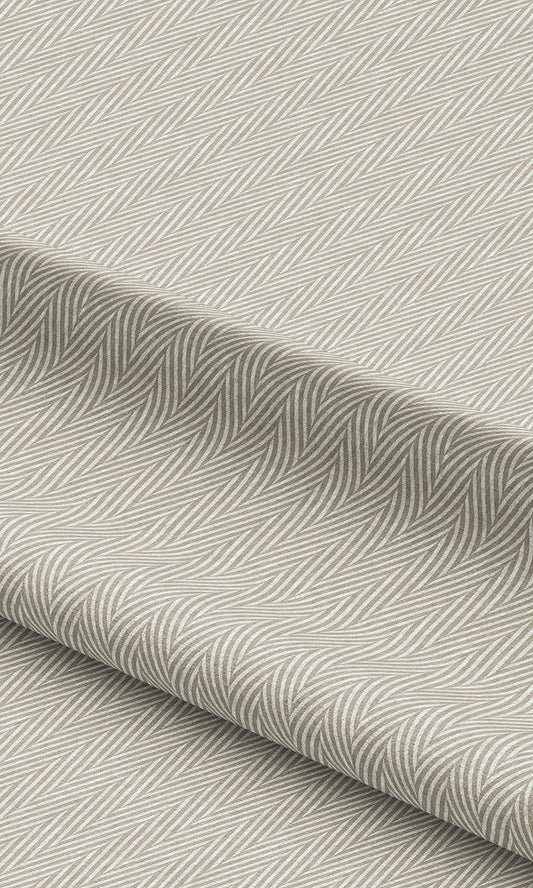 Chevron Print Curtains / Drapes / Window Drapery Panels (Greige)