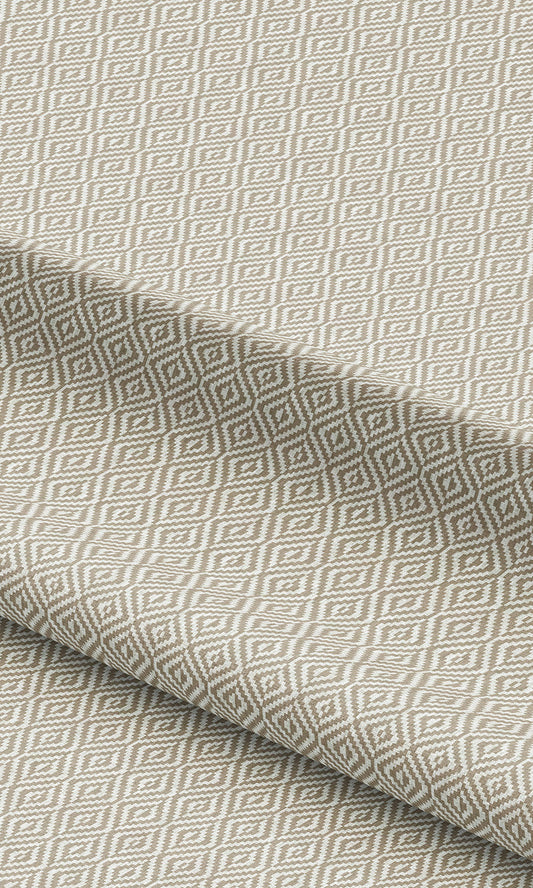 Diamond Check Roman Blinds & Window Shades (Soft Beige)