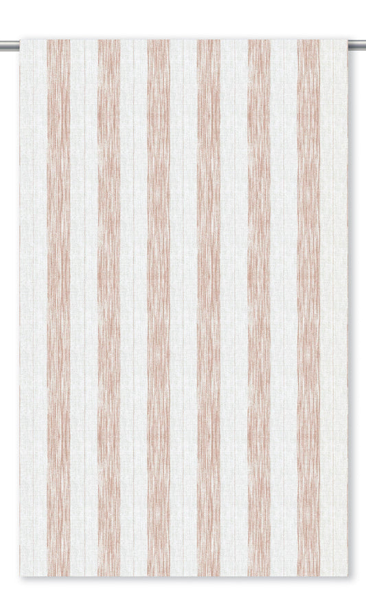 Faded-Effect Awning Stripes Roman Shades (Blush Pink/ White)