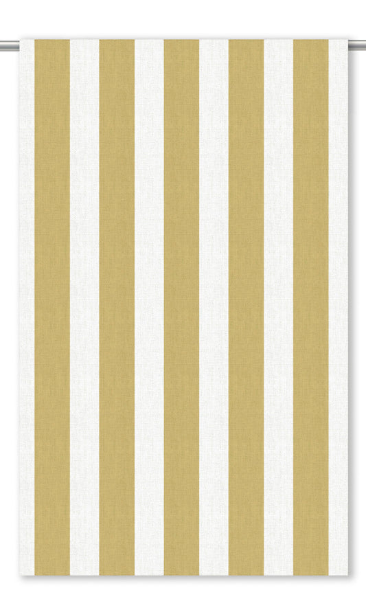 Awning Stripes Roman Shades (Soft Ochre Yellow/ White)