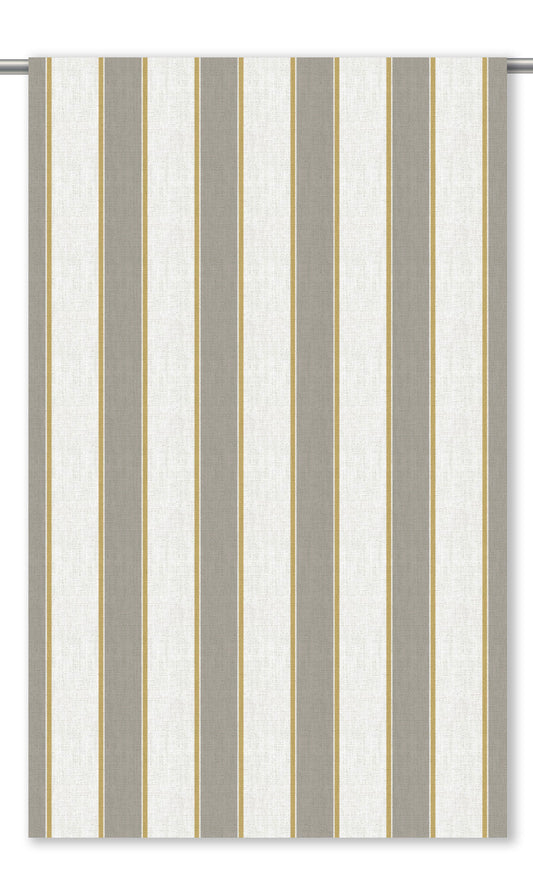 Regency Striped Roman Blinds (Warm Gray/ Pale Ochre)