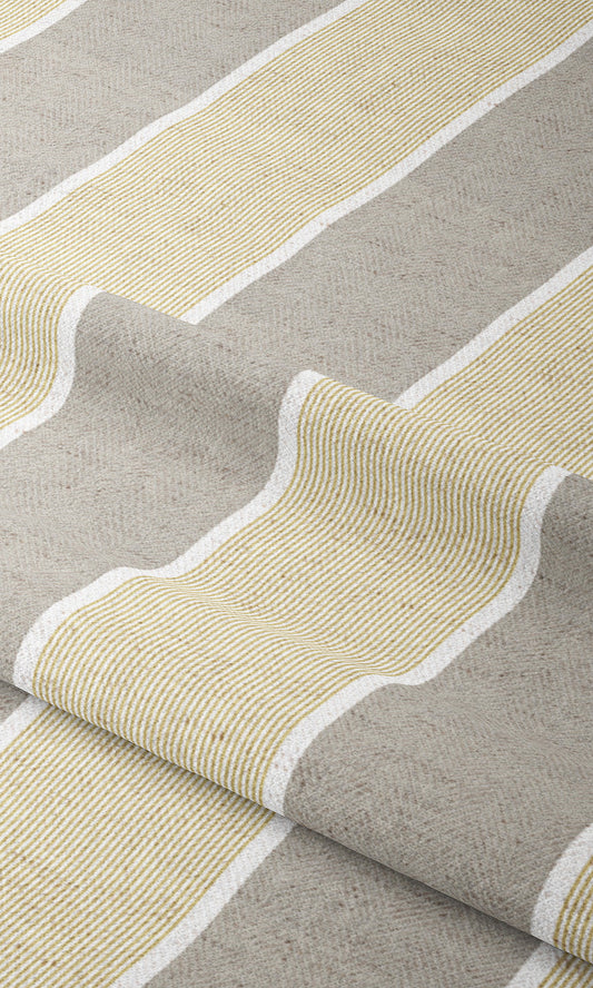 Regency Striped Shades (Warm Gray/ Ochre Yellow)