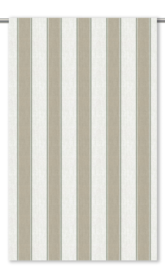 Regency Striped Roman Shades (Beige/ White/ Green)
