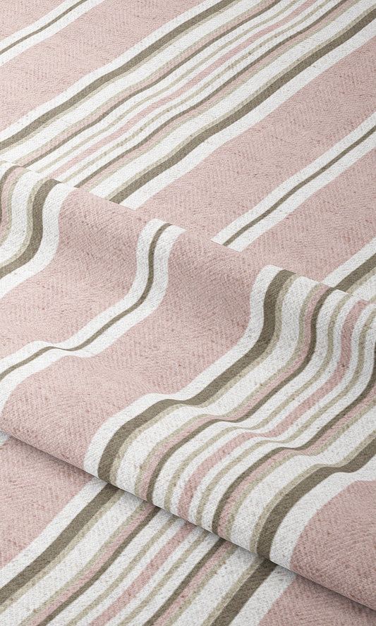 Striped Drapery (Dusty Pink/ Olive Green)