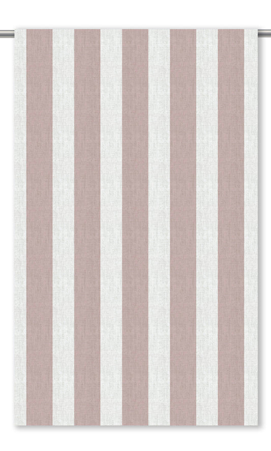 Awning Stripes Roman Shades (Dusty Pink/ White)