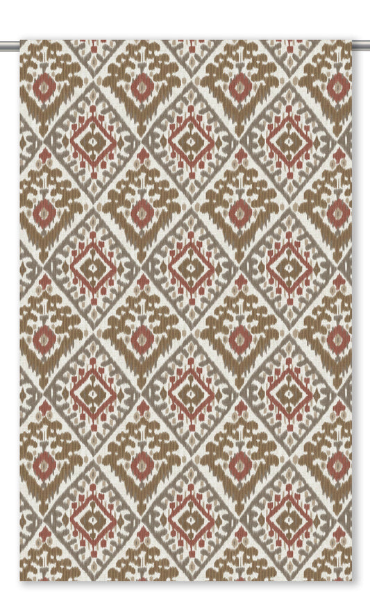 Ikat Argyle Shades (Olive Brown/ Taupe/ Rust Red)
