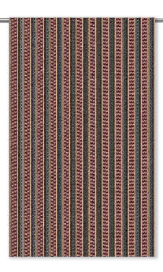 Tribal Striped Velvet Roman Blinds (Red/ Yellow/ Black)