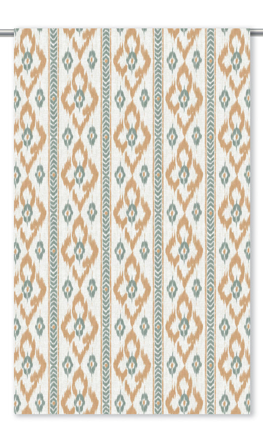 Ikat Geometric Window Blinds (Peach/ Duck Egg Blue)