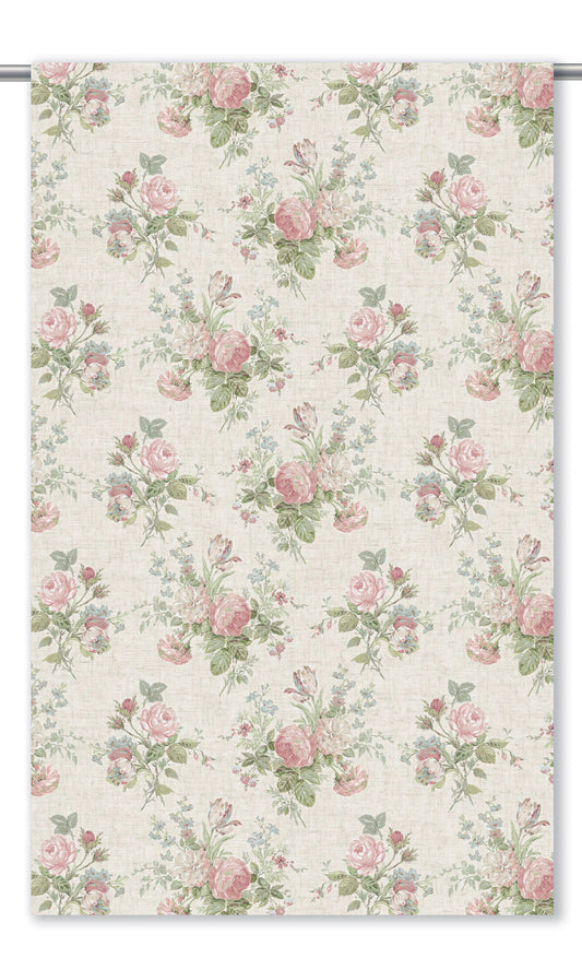 English Country Floral Shades (Warm White/ Pastel Pink/ Green)