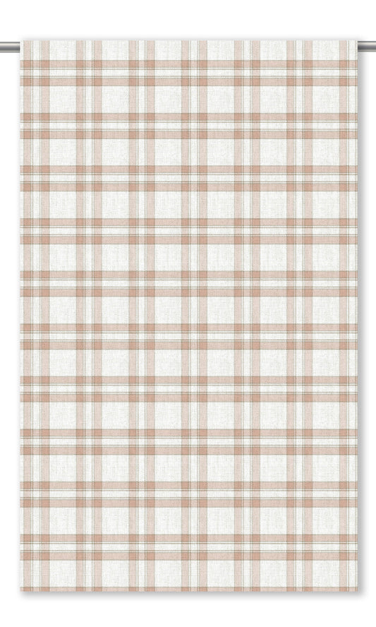 Windowpane Check Window Blinds (Blush Pink/ White)