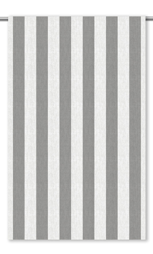 Awning Striped Fabric Blinds (Soft Gray/ White)