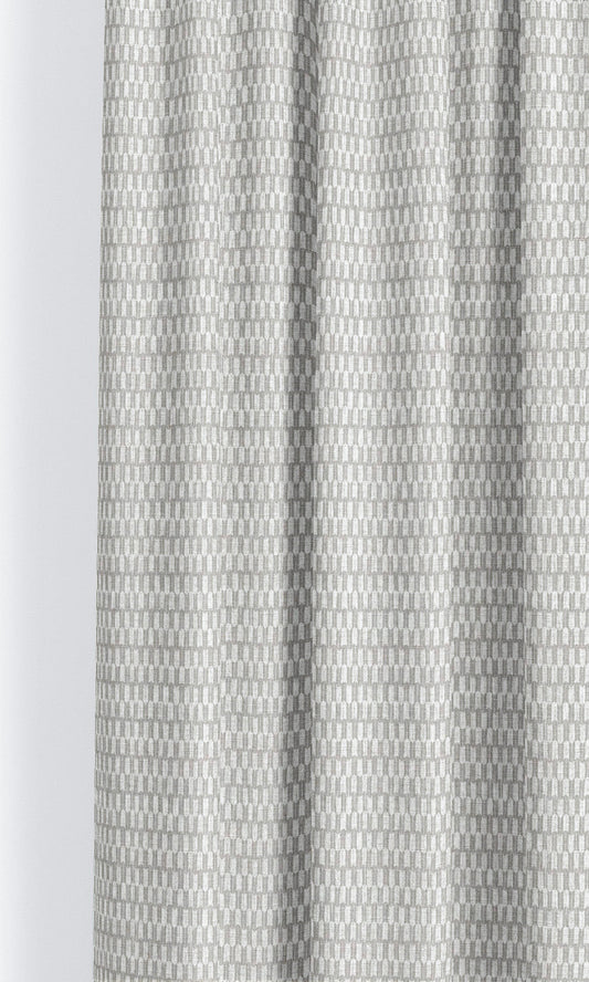 Small Geo-Print Roman Blinds (Pale Gray/ White)