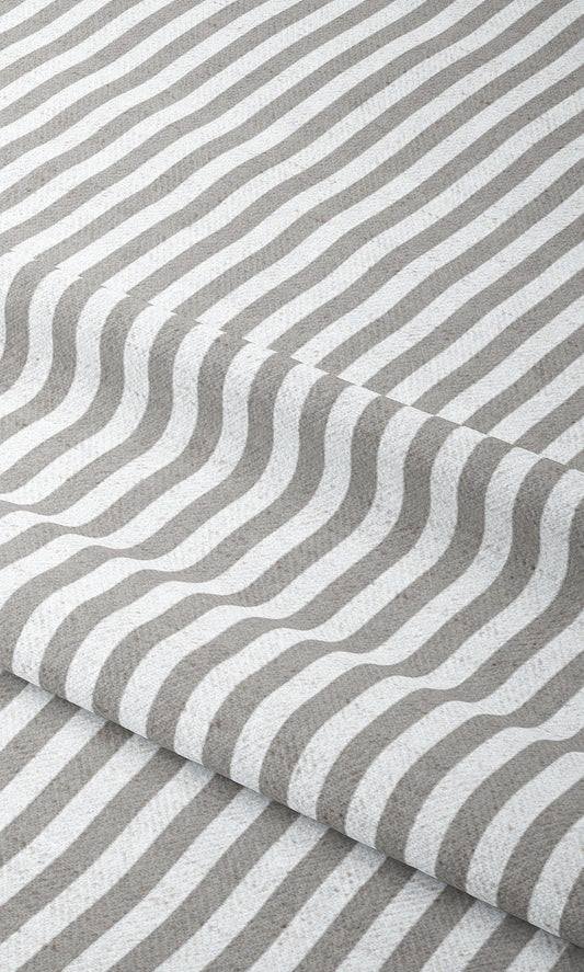 Candy Striped Window Blinds (Soft Gray/ White)
