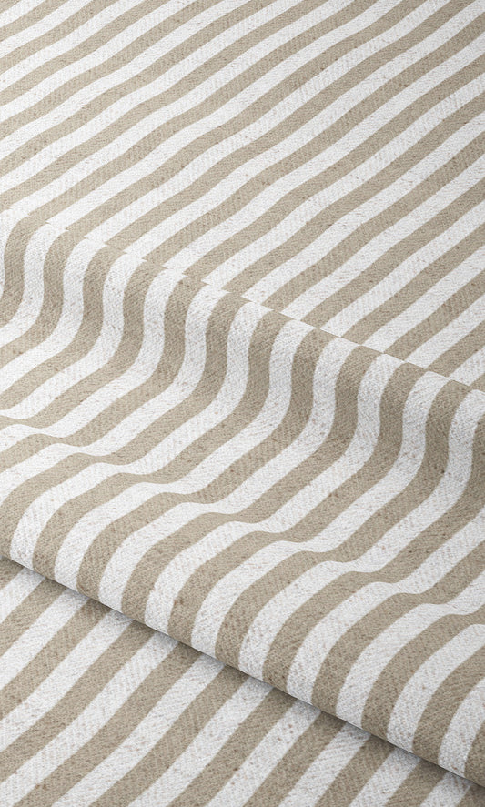 Candy Striped Roman Blinds (Greige/ White)