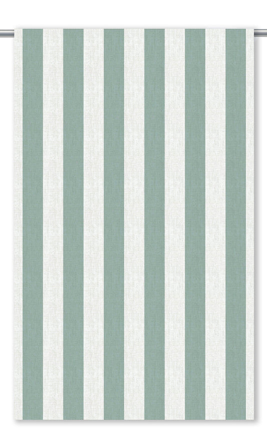 Awning Striped Roman Shades (Aqua Blue/ White)