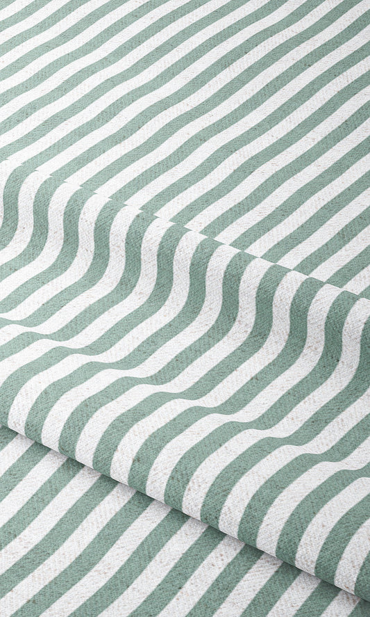 Candy Striped Roman Blinds (Aqua Blue/ White)