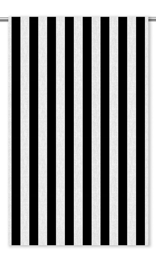 Awning Stripes Home Decor Fabric By the Yard (Black & White)