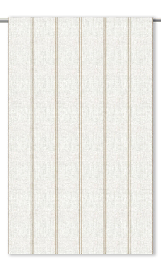 Grainsack Striped Fabric Blinds (Wheat Beige/ Milky White)
