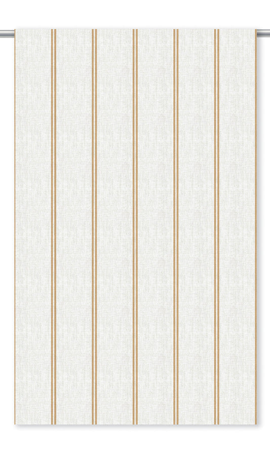 Grainsack Striped Roman Shades (Ochre Yellow/ Milky White)