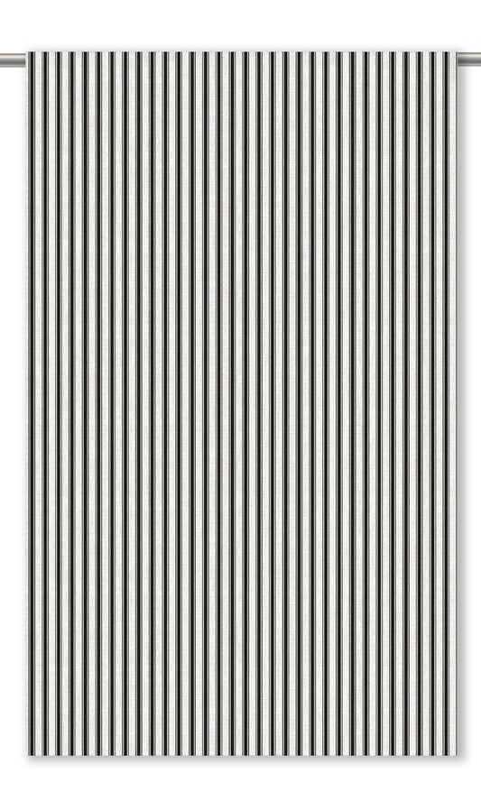 Ticking Stripe Roman Shades (Black/ White)