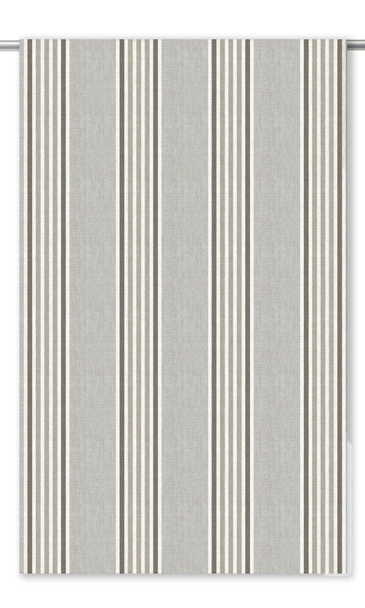 Regency Striped Window Shades (Pale Gray/ Cedar Brown)