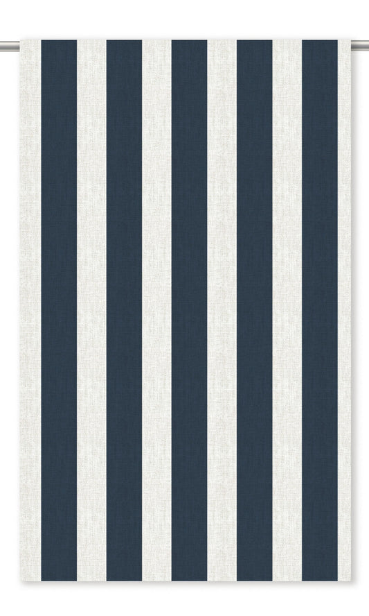 Awning Striped Roman Blinds (Dark Navy Blue/ White)