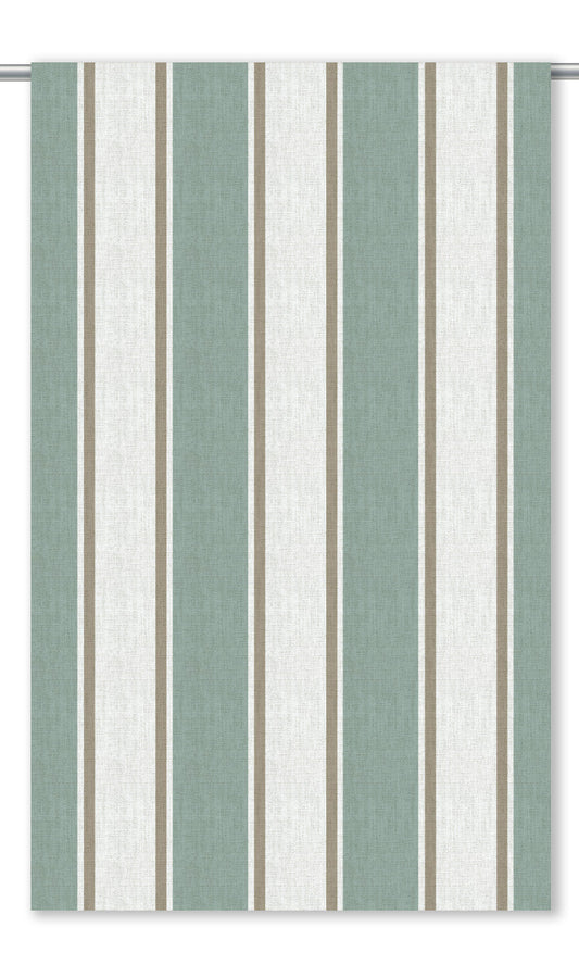 Regency Striped Roman Shades (Duck Egg Blue/ Mocha Brown)