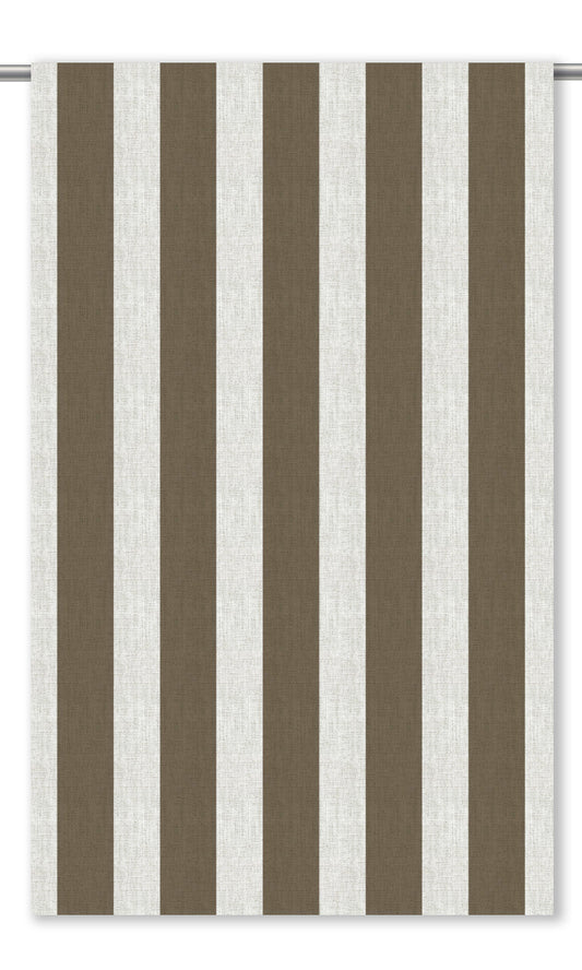 Awning Striped Shades (Dark Khaki Brown/ White)
