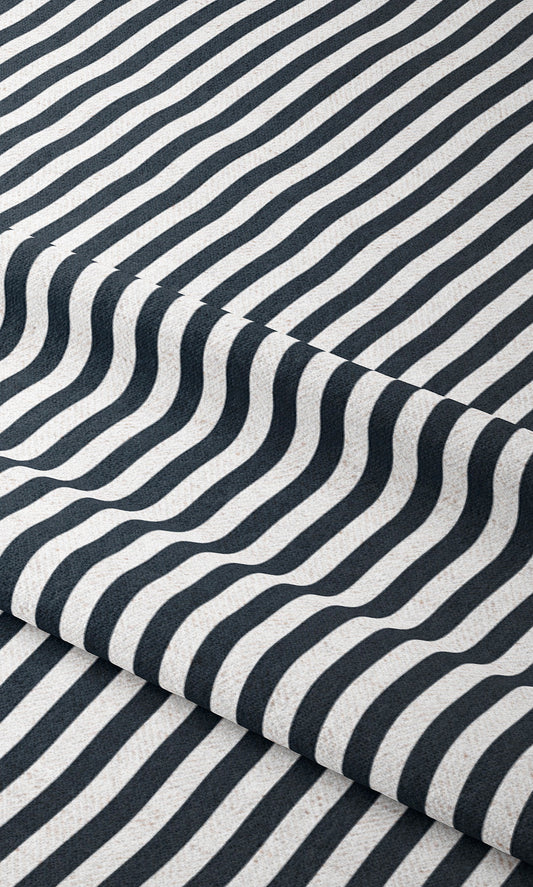 Candy Striped Roman Shades (Midnight Blue/ White)
