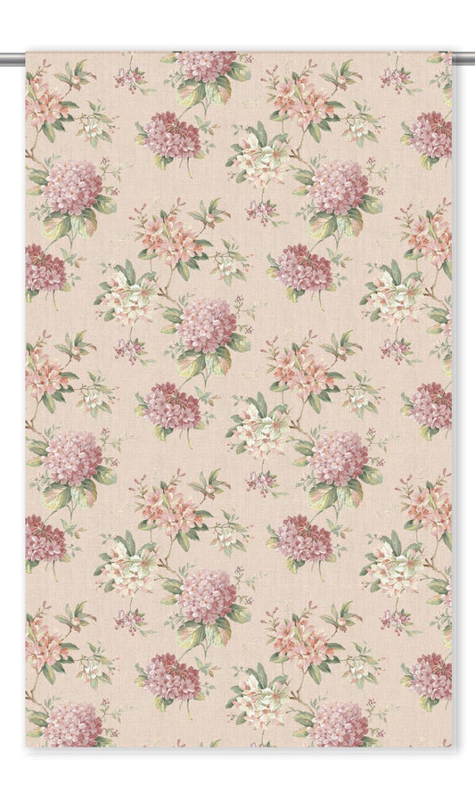 English Floral Drapery (Blush Pink/ Olive Green)