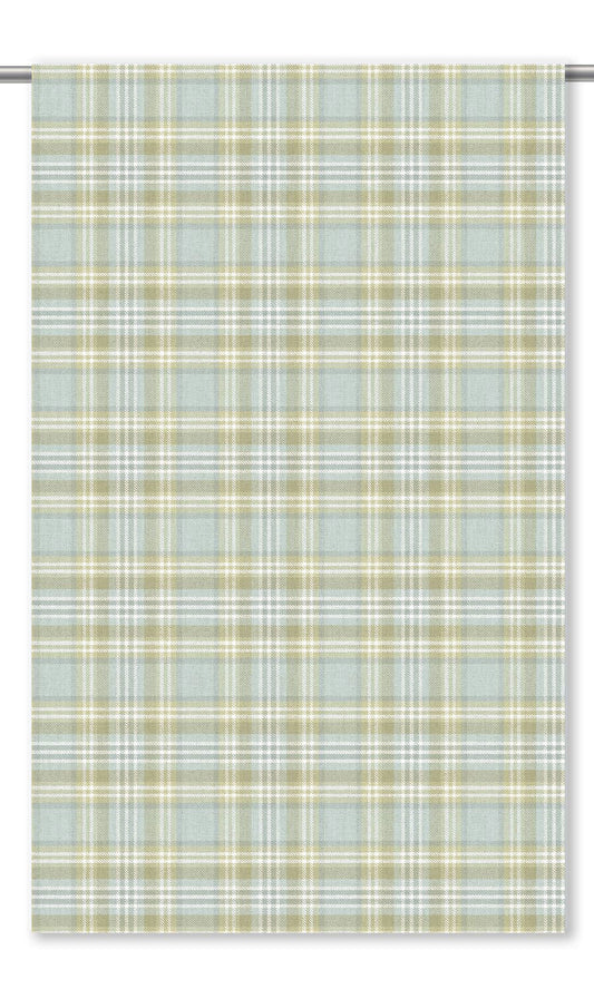 Plaid Home Decor Fabric By the Yard (Powder Blue/ Soft Green)