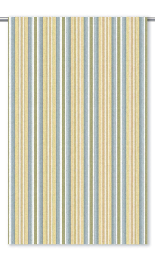 Striped Window Shades (Buttery Yellow/ Stone Blue)