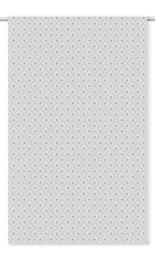 Basketweave Print Home Decor Fabric By the Yard (Pale Gray/ White)