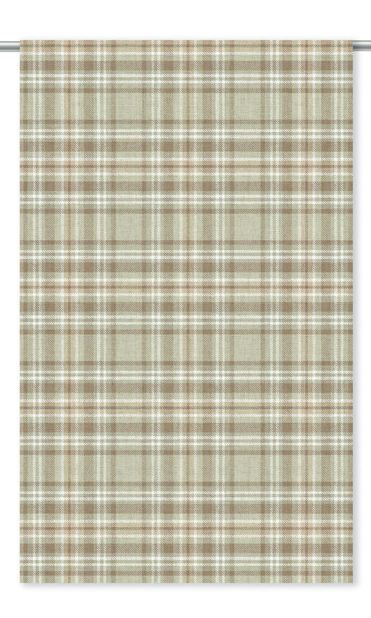 Plaid Home Decor Fabric By the Yard (Sage Green/ Brown)