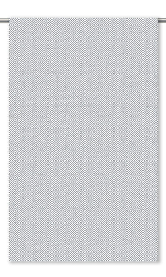 Herringbone Textured Window Curtains (Fog Gray)