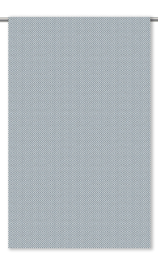 Herringbone Textured Home Decor Fabric By the Yard (Navy Blue)