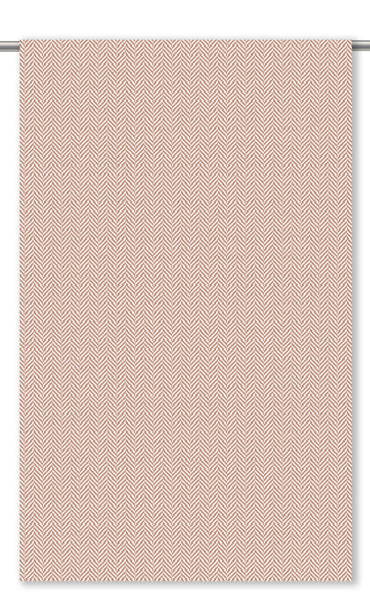 Herringbone Textured Window Curtains (Reddish Pink)