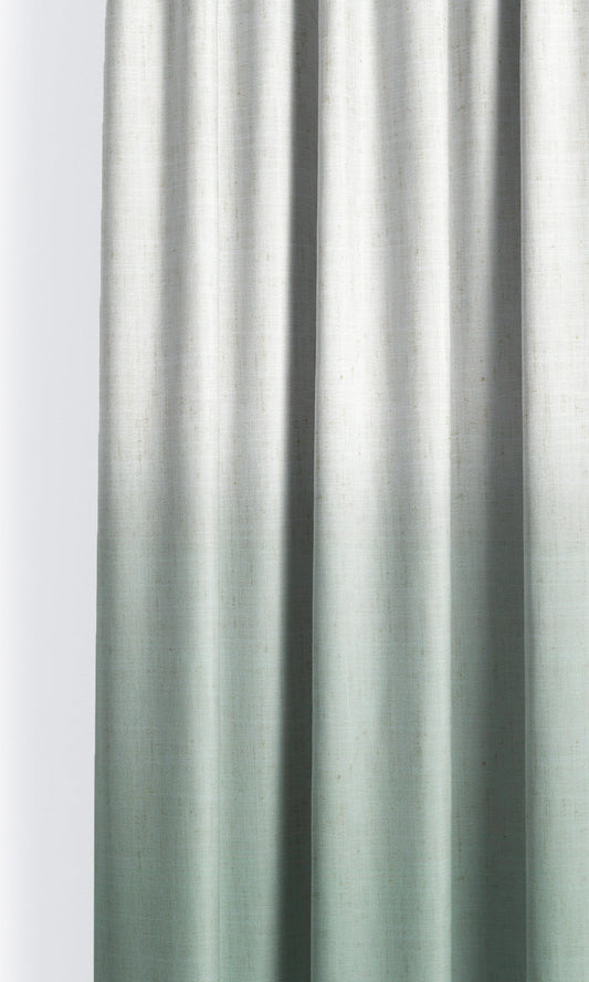 Two-Tone Ombre Home Decor Fabric By the Yard (Teal Blue/ White)